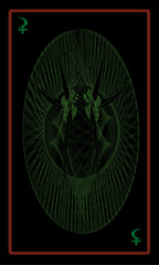 Tarot cards - back design. Baphomet