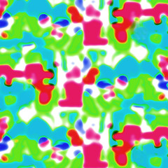 Modern Abstract Collage Vivid Texture Pattern