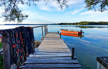 Urbino lake in eastern coast of Corsica
