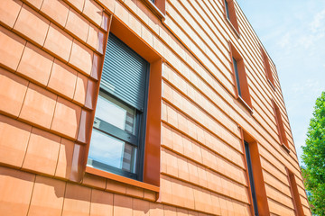 Bau Tonziegelfassade vorgehängte Tonplattenfassade