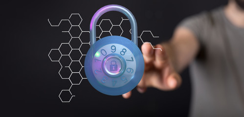 security data code digital in hand