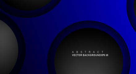 Colorful geometric vector backgrounds that overlap layers on black space circle for text and background designs
