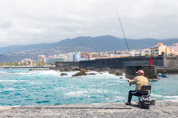 Fototapeta premium views of puerto de la cruz touristic city