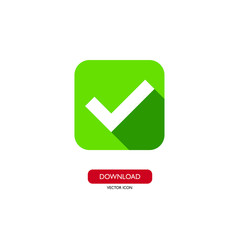 Check Mark Icon Vector Illustration. Green icon.