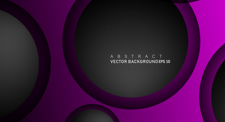 Colorful geometric vector backgrounds that overlap layers on black space circle for text and background designs