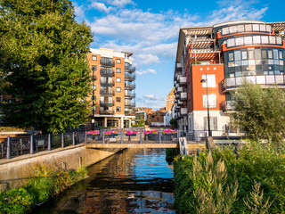 Little Venice in Kingston upon Thames river in a sunny day - London UK