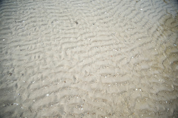 The sand dunes in the sea