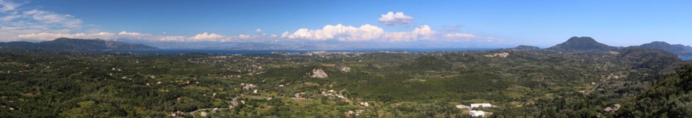 Fototapeta na wymiar Corfu island panorama