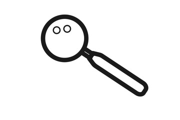Modern search or find icon vector on white background, magnifying glass icon vector