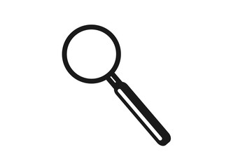 Modern search or find icon vector on white background, magnifying glass icon vector