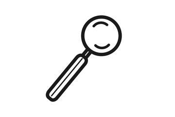 Modern search or find icon vector on white background, magnifying glass icon vector