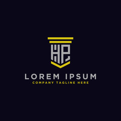 company logo design inspiration from the initial letters of the HP logo icon. -Vectors