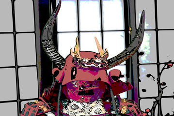 The warrior in front of the window