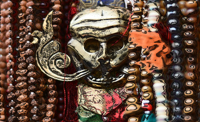 The terrifying mask of fear comes out of the door