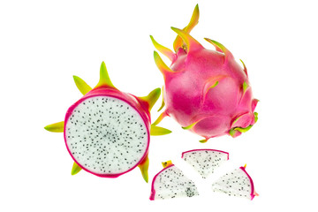 Beautiful pink dragon fruit or pitaya