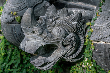 Balinese dragon or rhino sculpture