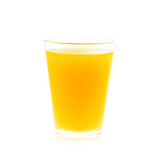 orange juice on white background