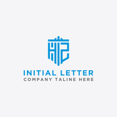 Obraz premium Inspiring company logo designs from the initial letters of the HZ logo icon. -Vectors
