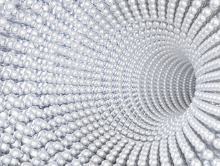 Pearl tunnel as a background for jewelry 3d rendering