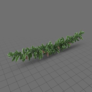 Small frosted pine garland