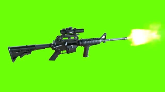 assault rifle with scope