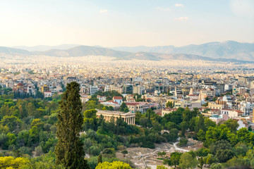 Fototapeta na wymiar Panoramic View of Athens Greece