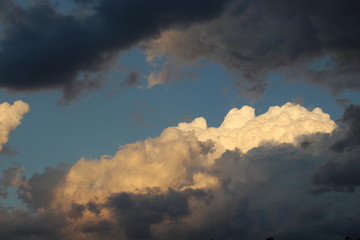 Fototapeta na wymiar silver lining around storm clouds