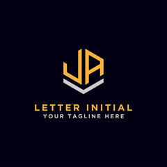 Inspiring logo designs for companies from the initial letters JA-Vector logo icon