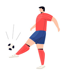 Soccer Players Action. Football Vector Sport Set