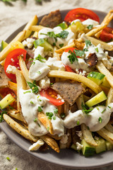 Homemade Greek Gyro Meat French Fries