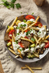 Homemade Greek Gyro Meat French Fries