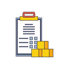 checklist clipboard order with boxes