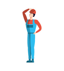 worker operator industrial avatar character