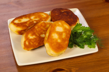 Homemade Pie with meat and onion