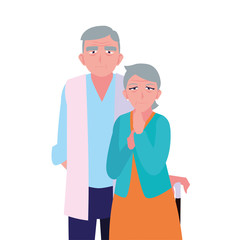 happy grandparents day flat design