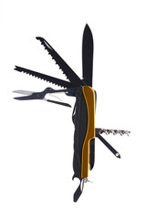 Hight quality black and golden multi-tool unfolded