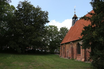 Blick auf die Gertrudenkapelle im Zentrum der Hansestadt Uelzen in der Lüneburger Heide