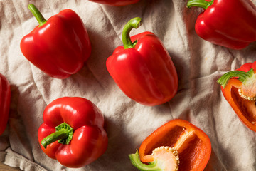 Raw Red Organic Bell Peppers
