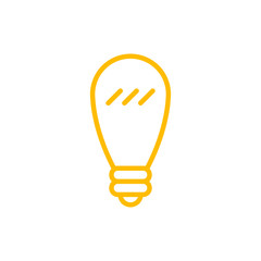 Light bulb linear vector icon. Symbol of idea. Thinking.