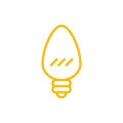 Light bulb linear vector icon. Symbol of idea. Thinking.