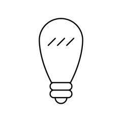 Light bulb linear vector icon. Symbol of idea. Thinking.