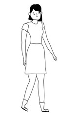 Isolated avatar woman vector design