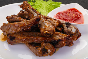 Roasted pork ribs