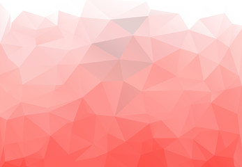 Obraz premium Coral color premium background. Rich background, premium triangle polygons coral red design.