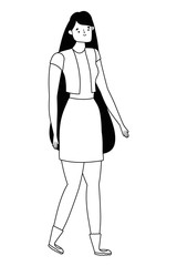 Isolated avatar woman vector design