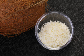 Coconut shredded chip with nut
