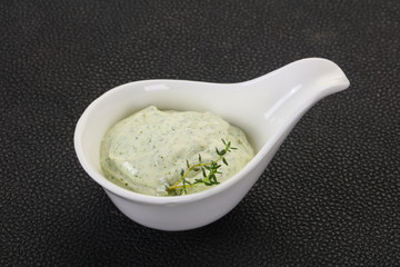 Cottage cream snack with herbs