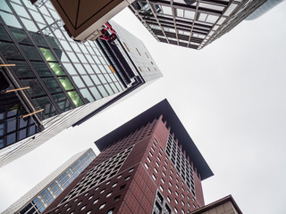 The modern architecture in city Frankfurt, Germany