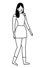 Isolated avatar woman vector design