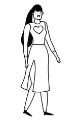 Isolated avatar woman vector design